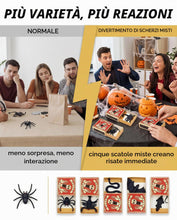 Carica l'immagine nel visualizzatore di Gallery, Scatole Scherzi Halloween 5pz Miscela | Struttura Resistente &amp; Design Realistico | Soluzione Ideale per Feste, Gag Nasco