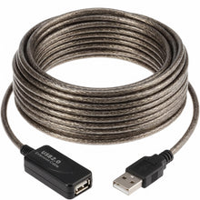 Carica l'immagine nel visualizzatore di Gallery, QWORK® Cavo di prolunga USB 10M, connettore USB 2.0 maschio a femmina in alluminio, per lettore di schede, computer, tas