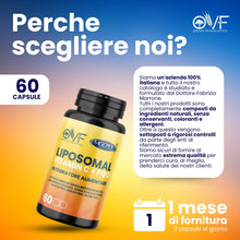 Carica l'immagine nel visualizzatore di Gallery, OVF Vitamina C Liposomiale 1000mg 60 Capsule Vegana Alto Dosaggio Formula con Vitamina C 1000mg + 5mg PQQ per Cps per Ma