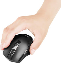 Carica l'immagine nel visualizzatore di Gallery, Amazon Basics Mouse wireless ergonomico - DPI regolabile - Nero