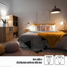Carica l'immagine nel visualizzatore di Gallery, Hellum 3 lampadine LED goccia E14 2,2W sostituisce 25W vetro opaco