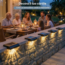 Carica l'immagine nel visualizzatore di Gallery, Bigzom Applique Solare Esterno, 6 Pezzi Lampade Solari per Recinzione IP65 Impermeabili, Lampade Solari per Esterno, Ter
