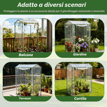 Carica l'immagine nel visualizzatore di Gallery, Chiaro PVC Piccolo Copertura della Casa, 100x50x150cm, Serra da Giardino, Serra da Balcone, per Prevenire Danni alle Pia