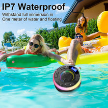 Carica l'immagine nel visualizzatore di Gallery, Cassa Doccia Bluetooth 5.3, Altoparlante Bluetooth IP7 Impermeabile con Ventosa, Shower Speaker Bluetooth con Luce RGB, 8Ore Stereo Cassa Bluetoth Portatile, Chiamata Senza Mani, per Doccia Viaggi