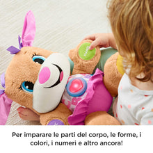 Carica l'immagine nel visualizzatore di Gallery, Fisher-Price, la Sorellina del Cagnolino Smart Stages Ridi &amp; Impara, Morbido Peluche Educativo per Imparare le Prime Parole, con 75+ Canzoni, Luci e Melodie, Versione italiana, FPP54