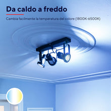Carica l'immagine nel visualizzatore di Gallery, Trust GU10 Lampadina Smart LED, Faretto Luce Bianca Fredda e Calda, 2 Pezzi