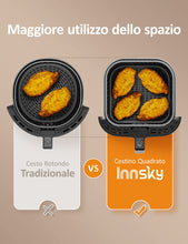 Carica l&#39;immagine nel visualizzatore di Gallery, Innsky Friggitrice ad Aria 5,5 Litri, 1700W Friggitrice ad Aria Calda con 11 Programmi, Air Fryer con Funzione di Preriscaldamento, Sbrinamento, Keep Warm, Ricette Italiane