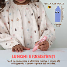 Carica l'immagine nel visualizzatore di Gallery, Honeysticks Super Jumbo Pastelli di Cera (Pacco da 6) - 100% Cera d'Api