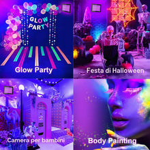 Carica l'immagine nel visualizzatore di Gallery, 100W Faretto UV LED, IP66 Impermeabile Luce Nera UV, 395-400nm LED Luce Nera, Lampada uv Con Interruttore per Halloween,