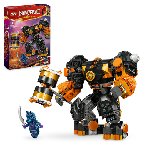 LEGO NINJAGO Mech Elemento di Terra di Cole, Giochi d'Azione per Bambini e Bambine da 7 Anni, Action Figure Snodabile da Battaglia, Giocattolo Personalizzabile con 2 Minifigure, Regalo Ninja 71806