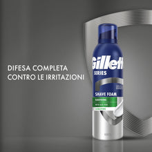 Carica l'immagine nel visualizzatore di Gallery, Gillette Series la Schiuma da Barba Lenitiva con Aloe Vera, per Pelli Sensibili, Protezione Completa Contro le Irritazio
