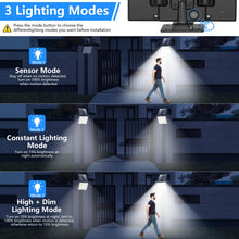 Carica l'immagine nel visualizzatore di Gallery, Lampada Solare da Esterno, Faretto Led da Esterno con Sensore di Movimento, Luce Solare Led Esterno con Pannello Solare,