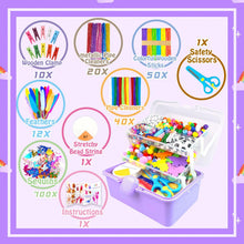 Carica l'immagine nel visualizzatore di Gallery, ZEIZHUBN Kit Lavoretti Creativi per Bambini 3000 Pezzi DIY Art Craft Set Scovolini Colorati per Lavoretti Giochi Creativ