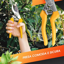 Carica l'immagine nel visualizzatore di Gallery, GRÜNTEK Forbici da Giardino Professionali Cesoie da Potatura Giardino 21cm Utensile da Giardino Giallo Gyrfalke