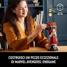 Carica l&#39;immagine nel visualizzatore di Gallery, LEGO Marvel Guanto dell&#39;Infinito di Iron Man, Idea Regalo per Adulti, Uomo o Donna Fan dei Supereroi, Modellino da Costruire con Gemme dell&#39;Infinito, Set Film Avengers: Endgame 76223