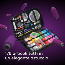 Carica l'immagine nel visualizzatore di Gallery, VIOLA, Zig Zag Kit Cucito Premium, 178 Accessori per Cucire, Set Cucito da Viaggio Completo, Astuccio per Orlo e Rammendo Principianti, 24 Rocchetti Filo, Bottoni, Spille, Aghi, Apriasole