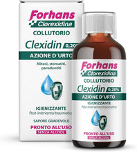 Carica l'immagine nel visualizzatore di Gallery, Forhans Liquido Antisettico Clorhexidina Clexidin 0.20% Collutorio dal gusto gradevole, 200 ml