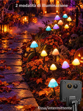 Carica l'immagine nel visualizzatore di Gallery, Joycome 5M 20 LED Fungo Luci Solari da Giardino - Multicolore