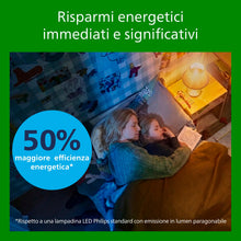 Carica l'immagine nel visualizzatore di Gallery, Philips Lampadina LED UltraEfficient Trasparente P45 a Filamento, Attacco E14 Piccolo Edison, Classe Energetica A, 252 l