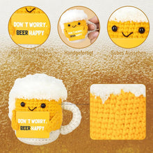 Carica l'immagine nel visualizzatore di Gallery, Bambola Anti Stress Umoristica a Forma di Birra, Peluche da Scrivania con Frase Positiva e Divertente per Lui o Lei, Per