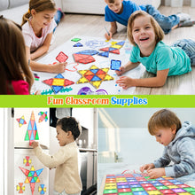 Carica l&#39;immagine nel visualizzatore di Gallery, Piastrelle magnetiche Giocattoli per bambini Giocattoli magneti per il bambino Blocchi magnetici Giocattoli da costruzione Giocattoli Montessori per ragazzi e ragazze di 3+ anni