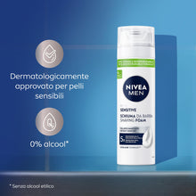 Carica l'immagine nel visualizzatore di Gallery, NIVEA MEN Sensitive Schiuma da Barba, 200 ml