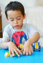 Carica l'immagine nel visualizzatore di Gallery, TOWO Robot Trasformazione in Legno - Gioco da Viaggio Transfigures - Veicolo Giocattolo da Trasformare - Robot in Legno per Bambini e Bambine di 3 Anni- blu