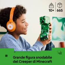 Carica l'immagine nel visualizzatore di Gallery, LEGO Minecraft Creeper Giocattolo - Action Figure di Mob Snodabile con Scomparto Segreto con Maiale e Elemento TNT - Regalo per Gamer, Bambini, Bambine e Fan Adolescenti da 10 Anni in su - 21276