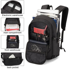 Carica l&#39;immagine nel visualizzatore di Gallery, Tzowla Zaino Porta PC Universitari Uomo e Donna,Zaino da Viaggio Impermeabile Antifurto di Ricarica USB e Serratura per Notebook da 15/15,6 Pollici,Zaino da Giorno Sottile Lavoro Business-Nero
