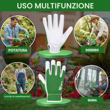 Carica l'immagine nel visualizzatore di Gallery, WFX Guanti da lavoro in pelle da giardinaggio, traspiranti, a prova di spine, resistenti guanti da giardinaggio da donna