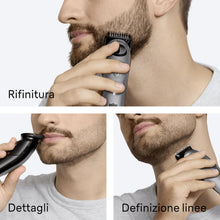 Carica l'immagine nel visualizzatore di Gallery, Braun Regolabarba Uomo Series 5, +9 Strumenti Di Styling, Rasoio Elettrico Barba, Lama Ultra Affilata, 120 Min di Autonomia, Impermeabile, Selettore di Precisione Con 40 Lunghezze, BT5565, Grigio