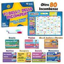 Carica l'immagine nel visualizzatore di Gallery, Tabella delle Ricompense per Bambini. La Tabella Magnetica Star Stimola i Bambini a Comportarsi Bene. Include 80+ Faccende Domestiche e 300 Stelle - Versione migliorata, in Italiano