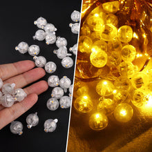 Carica l'immagine nel visualizzatore di Gallery, 50 Pezzi Mini LED Palloncini Luci, Arancione Caldo, con 2 Batterie LR41