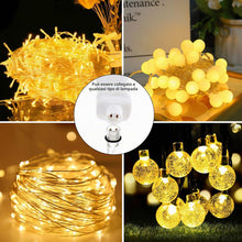 Carica l'immagine nel visualizzatore di Gallery, Sprifityy 27m Catena luminosa per esterni, 200 LED, a batteria con timer