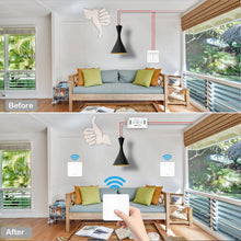Carica l'immagine nel visualizzatore di Gallery, Interruttore Luce Senza Fili, Rimovibile Interruttore Wireless Con Trasmettitore Radio 100M 2300W Portata Telecomando Pe