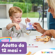 Carica l'immagine nel visualizzatore di Gallery, Flashcards Prime Parole | Learnworx Flashcard per Bambini 1-3 Anni | 101 Carte Prime Parole | Sviluppo Linguaggio | +12 