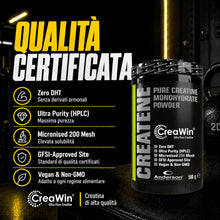Carica l'immagine nel visualizzatore di Gallery, Creawin, Creatina Monoidrata in Polvere 500g, Alta Qualità, Anderson