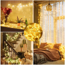 Carica l'immagine nel visualizzatore di Gallery, BG9D Tenda Luminosa Natale, 1,2x1,2 m Tenda Luminosa 120 luci a LED con 12 ganci per matrimoni, feste,Natale, cortili, decorazioni per interni ed esterni