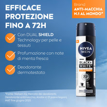 Carica l'immagine nel visualizzatore di Gallery, NIVEA MEN Black &amp; White Ultimate Impact Spray, 150 ml