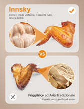 Carica l'immagine nel visualizzatore di Gallery, Innsky Friggitrice ad Aria 5,5 Litri, 1700W Friggitrice ad Aria Calda con 11 Programmi, Air Fryer con Funzione di Preriscaldamento, Sbrinamento, Keep Warm, Ricette Italiane