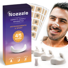 Carica l'immagine nel visualizzatore di Gallery, Cerotti Nasali Magnetici Anti Russamento 90 Patch 45 Notti – Dilatatore Nasale Riutilizzabile Sport Sonno – Dispositivo 