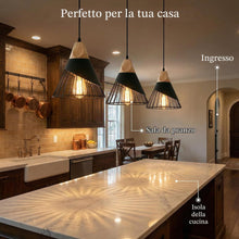Carica l'immagine nel visualizzatore di Gallery, Lampada a Sospensione Vintage,Lampada a sospensione Nera moderna E27,Lampada a sospensione industriale retrò,Lampada in 