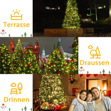 Carica l'immagine nel visualizzatore di Gallery, AGOTD Luci Albero di Natale 2,5 m, 16 Ghirlande 400 LED, Mantello 8 Modalità, Cascata per Interno Esterno, Bianco Caldo