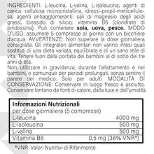 Carica l'immagine nel visualizzatore di Gallery, Aminoacidi Ramificati BCAA 8 1 1 RTP con Vitamina B6, 500 Compresse