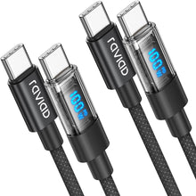Carica l'immagine nel visualizzatore di Gallery, RAVIAD Cavo USB C USB C 100W [2Pezzi 2M] Cavo USB Type-C PD 5A Ricarica