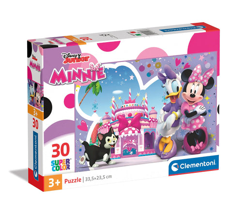 Clementoni - 20268 - Supercolor Puzzle - Disney Minnie - 30 Pezzi - Puzzle Bambini 3 Anni, Puzzle Cartoni Animati - Made In Italy