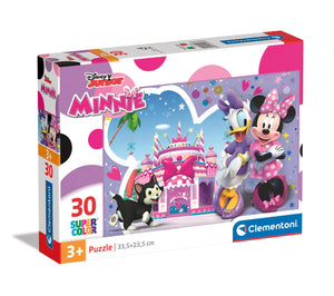 Clementoni - 20268 - Supercolor Puzzle - Disney Minnie - 30 Pezzi - Puzzle Bambini 3 Anni, Puzzle Cartoni Animati - Made In Italy