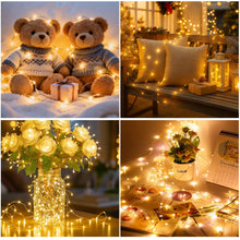 Carica l'immagine nel visualizzatore di Gallery, Luci Solari Esterno 2 Pacchi, 15+2M 150LED Catena Luminosa Esterno Solare IP65 Impermeabili 8 Modalità Bianco Caldo Filo