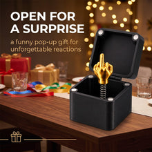 Carica l'immagine nel visualizzatore di Gallery, 2 Pieces Surprise Gift Box Middle Finger in a Box, Spoof Hand Prank Pop Up Gift Box with Box, Annoying Middle Finger Gif