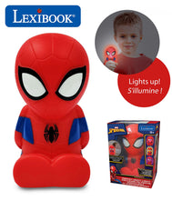 Carica l'immagine nel visualizzatore di Gallery, Lexibook, Spider-Man, Luce notturna a colori per la stanza dei bambini, cambio di colore, luce uniforme, Batteria, Blu/R